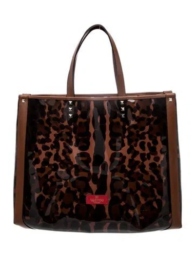 Pre-owned Valentino Garavani Rockstud Tote In Multi