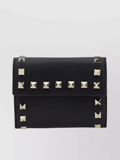 Valentino Garavani Rockstud Trifold Leather Wallet