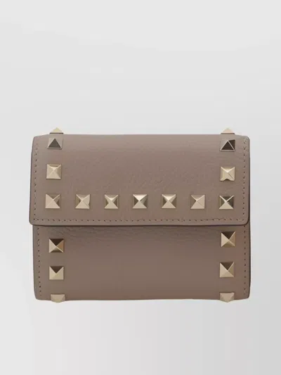 Valentino Garavani Women Rockstud Wallet In Brown