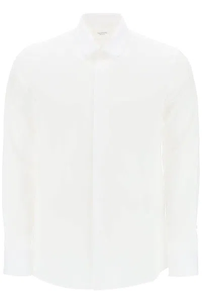 Valentino Garavani Rockstud Unlimited Slim Fit Shirt In White