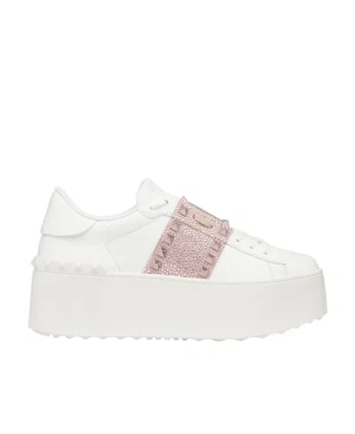 Valentino Garavani Rockstud Untitled 57mm Platform Sneakers In Light Pink