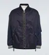 Valentino Rockstud Untitled Bomber Jacket In Blue