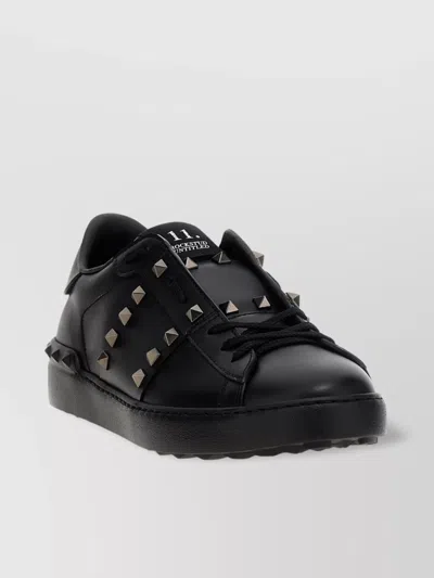 VALENTINO GARAVANI ROCKSTUD UNTITLED FLAT SOLE STUDDED SNEAKERS