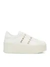 Valentino Gavarani Rockstud Untitled Sneakers In White