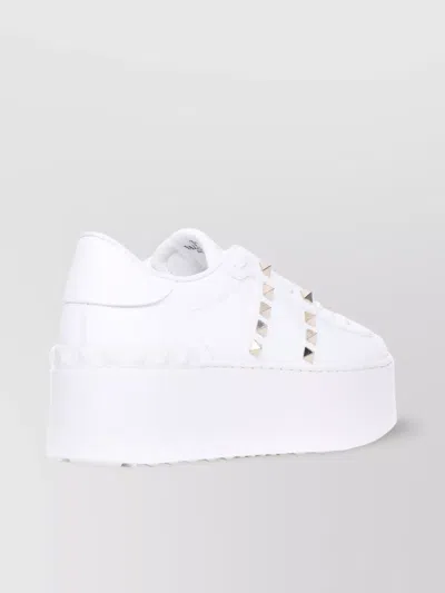 Valentino Garavani Rockstud Untitled Leather Low Top Sneakers