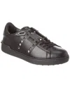Valentino Garavani Rockstud Untitled Sneaker In Calfskin Leather In Black