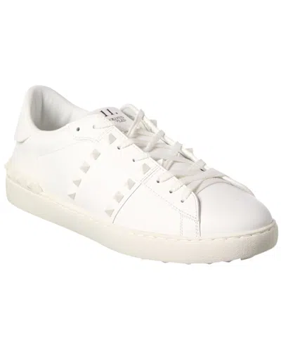 Valentino Garavani Valentino Rockstud Untitled Leather Sneaker In White
