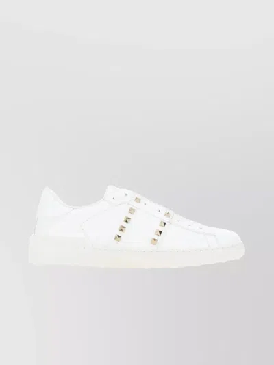 Valentino Garavani Valentino Rockstud Untitled Leather Sneaker In White