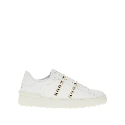 Valentino Garavani Rockstud Untitled Sneakers In White