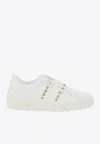 Valentino White Rockstud Untitled Sneakers In White