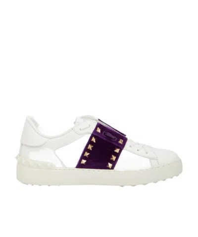 Valentino Garavani Rockstud Untitled Low-top Sneakers In White