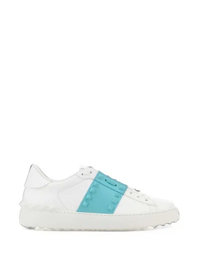 Valentino Garavani Rockstud Untitled Sneaker In Calfskin Leather With Tonal Studs In White