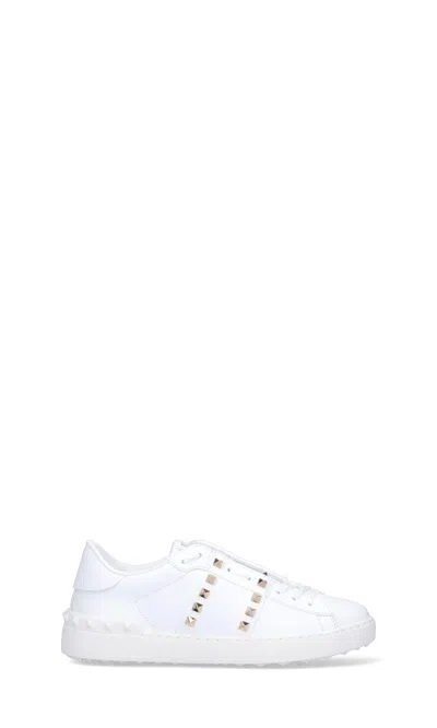 Valentino Garavani Valentino Rockstud Untitled Leather Sneaker In White