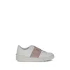 Valentino Studded Calfskin Sneakers Rubber Studs In White