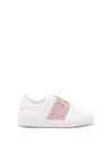 Valentino Studded Calfskin Sneakers Rubber Studs In White