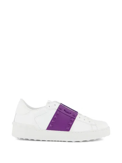 Valentino Garavani Rockstud Untitled Sneakers In Smooth Leather With Studs In Multi