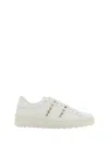 Valentino White Rockstud Untitled Sneakers In Bianco