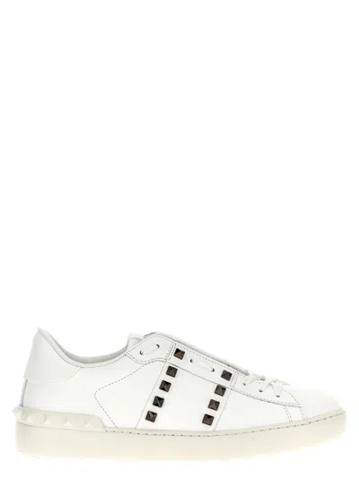 Valentino Garavani White Rockstud Untitled Sneakers In 0bo Bianco/bianco