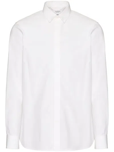 Valentino Rockstud Untitled Studded Shirt In White