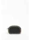 Valentino Borsa A Tracolla Rockstud In Pelle Nera Donna