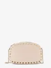 Valentino Borsa A Tracolla Rockstud In Pelle Avorio  Donna