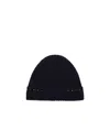 Valentino Rockstud Virgin Wool Beanie In Black