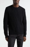 Valentino Garavani Man Sweater Black Size L Virgin Wool In Toile Iconograph Nero/nero