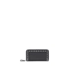 Valentino Rockstud Zipped Wallet In Black