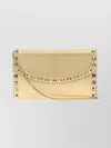 Valentino Rockstud Wallet And Chain Strap In Gold