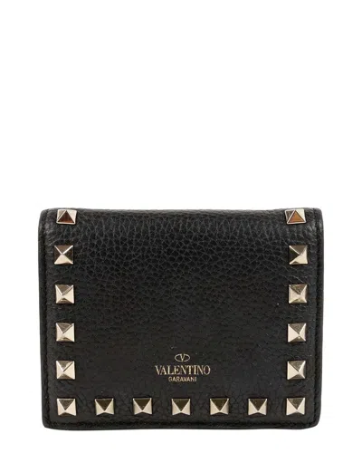 Valentino Garavani Valentino Rockstud Wallet (authentic Pre-loved) In Black