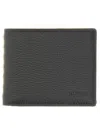 Valentino Black Leather Card Holder In Black