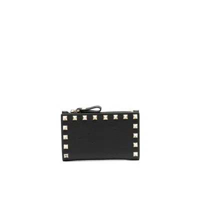 Valentino Garavani Rockstud Wallet In Black