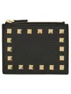 Valentino Rockstud Wallet In Black
