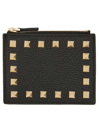 Valentino Garavani Rockstud Wallet In Black