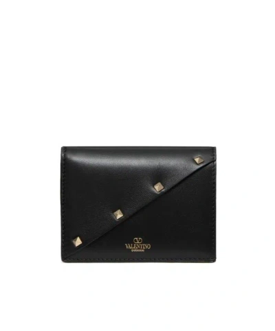 Valentino Garavani Rockstud Wallet In Black