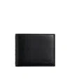 Valentino Black Leather Card Holder In Black