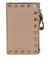 Valentino Rockstud Wallet In Brown