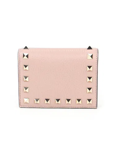 Valentino Garavani Rockstud Wallet In Brown