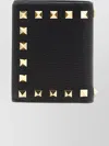 Valentino Rockstud Wallet Gold-tone Studs In Black