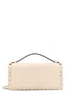 Valentino Garavani Rockstud Chain Wallet In Nude