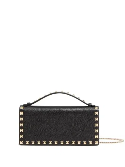 Valentino Garavani Rockstud Wallet-on-chain In Black