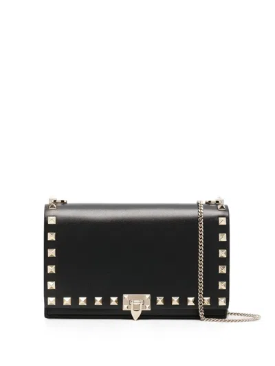 Valentino Garavani Rockstud Wallet-on-chain In Black