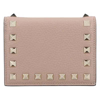 Valentino Garavani Valentino Rockstud Wallet In Pink