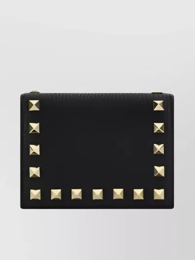 Valentino Garavani Rockstud Wallet With Beading And Studs In Blue