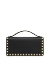 Valentino Garavani Rockstud Wallet With Chain In Black