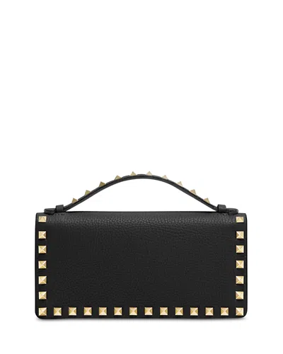 Valentino Garavani Rockstud Wallet With Chain In Black