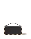 Valentino Rockstud Wallet With Chain In Black