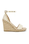 Valentino Rockstud Wedge Espadrille In Multi