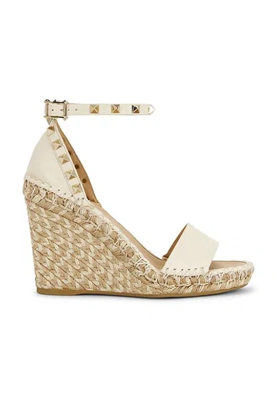 Valentino Garavani Rockstud Wedge Espadrille In Multi
