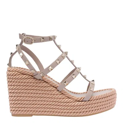 Valentino Garavani Rockstud Wedged Sandals